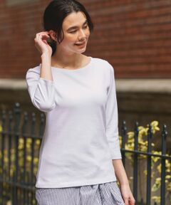 AIGLE / エーグル Tシャツ | ボートネック 七分袖Tシャツ