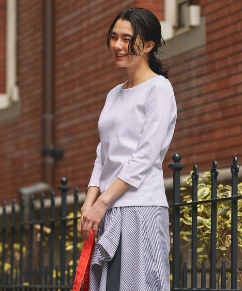 AIGLE / エーグル Tシャツ | ボートネック 七分袖Tシャツ | 詳細2