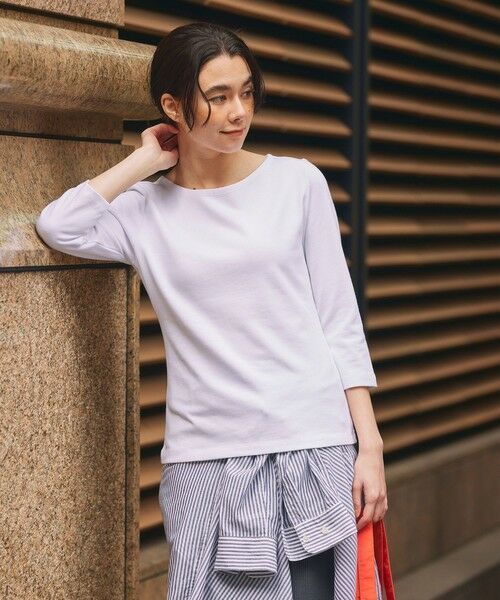 AIGLE / エーグル Tシャツ | ボートネック 七分袖Tシャツ | 詳細3