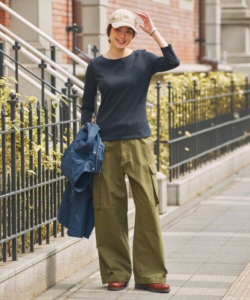 AIGLE / エーグル Tシャツ | ボートネック 七分袖Tシャツ | 詳細10