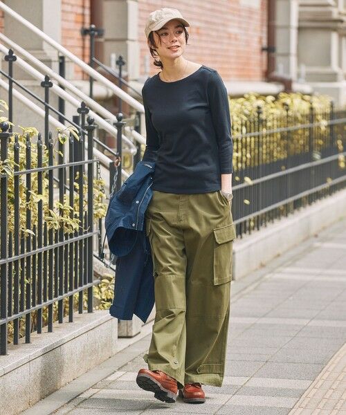 AIGLE / エーグル Tシャツ | ボートネック 七分袖Tシャツ | 詳細13