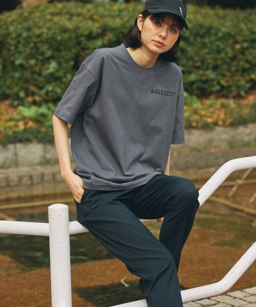 AIGLE / エーグル Tシャツ | AIGLE オーバーサイズバックプリントロゴ 半袖Tシャツ | 詳細12