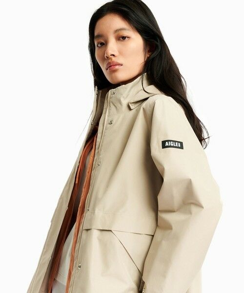 AIGLE / エーグル その他アウター | GORE-TEX ゴアテックス 防水 透湿 防風 2レイヤー ミドル丈ジャケット / フード取り外し可 | 詳細1