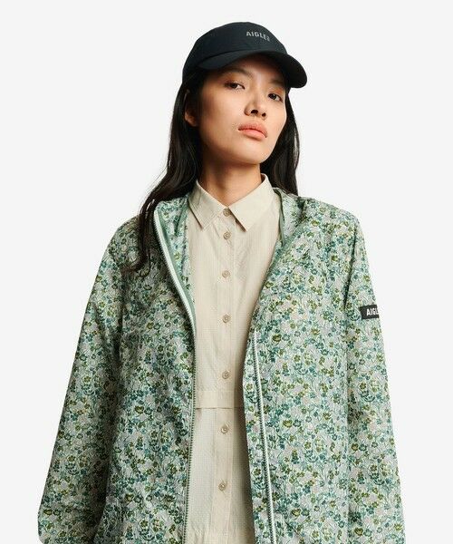 AIGLE / エーグル ナイロンジャケット | 【LIBERTY】撥水 エクストラライト フーディジャケット（モスグリーン）