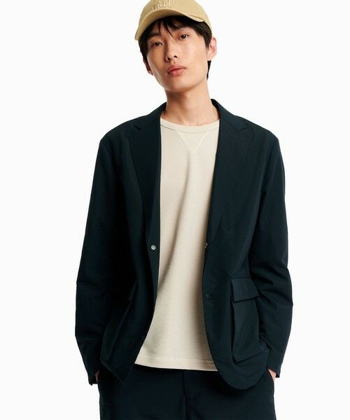 AIGLE / エーグル テーラードジャケット | 撥水 UVカット サマーブレザー シェルジャケット / テーラードジャケット(ブラック)