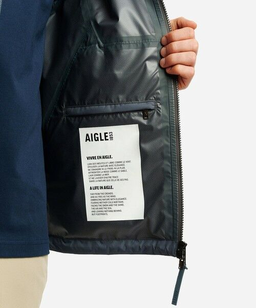 AIGLE / エーグル その他アウター | 透湿防水 PERTEX 2.5レイヤー ライトウェイトジャケット / フード取り外し可 | 詳細13