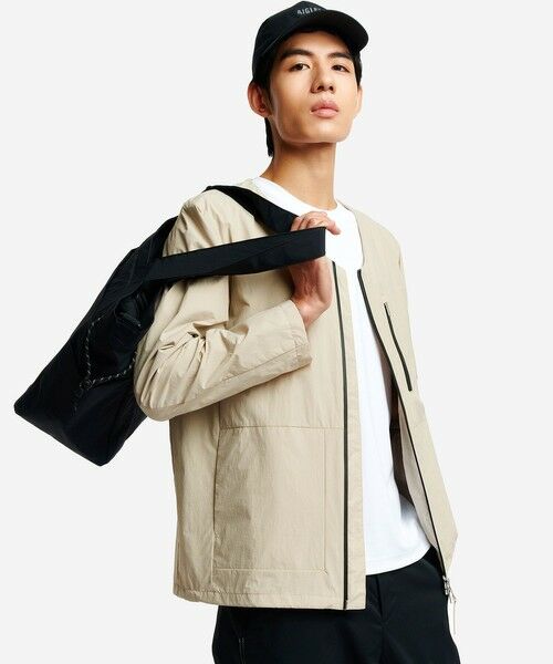 AIGLE / エーグル ノーカラージャケット | 撥水 ノーカラージャケット | 詳細1