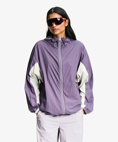 AIGLE / エーグル ナイロンジャケット | 【UPF50+ SolarPack】 UVカット ソーラーパック パッカブル フーデッドジャケット（パープル）