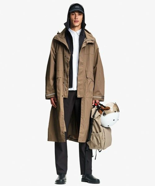 AIGLE / エーグル トレンチコート | 透湿防水 リフレクティブ サイクリング ロングレインコート | 詳細3