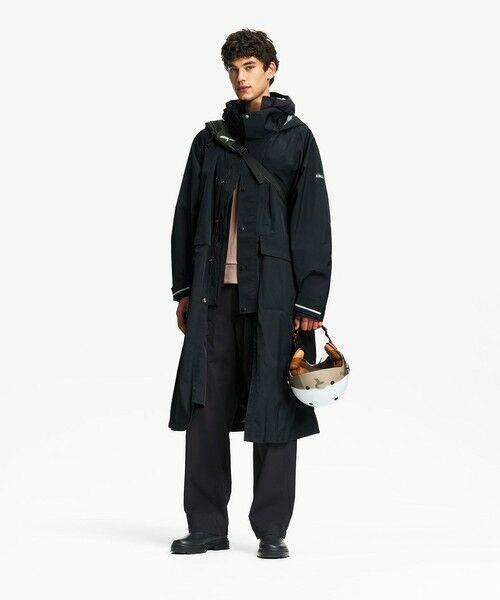 AIGLE / エーグル トレンチコート | 透湿防水 リフレクティブ サイクリング ロングレインコート | 詳細10