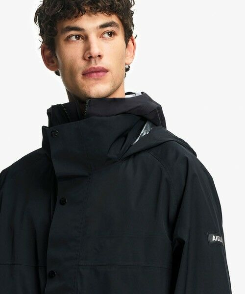 AIGLE / エーグル トレンチコート | 透湿防水 リフレクティブ サイクリング ロングレインコート | 詳細13