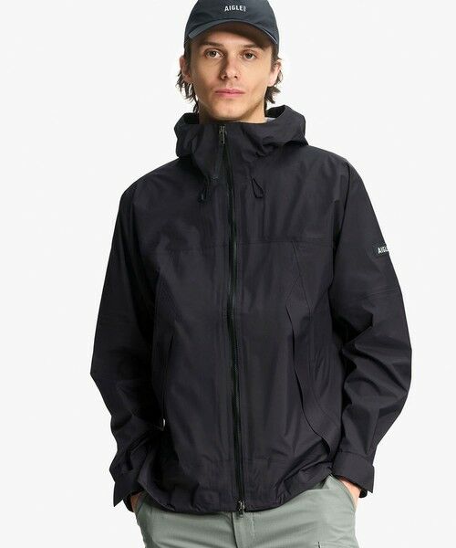 AIGLE / エーグル その他アウター | 3レイヤーフーデッドジャケット(ブラック)