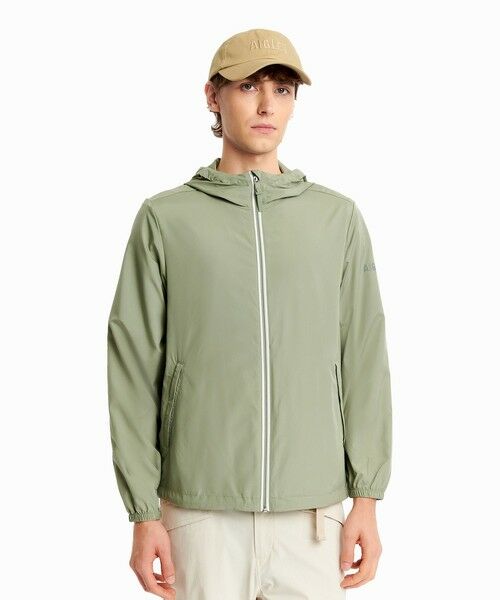 AIGLE / エーグル ナイロンジャケット | 【UPF50+ SolarPack】UVカット 撥水 ソーラーパック フーデッドジャケット（セージグリーン）