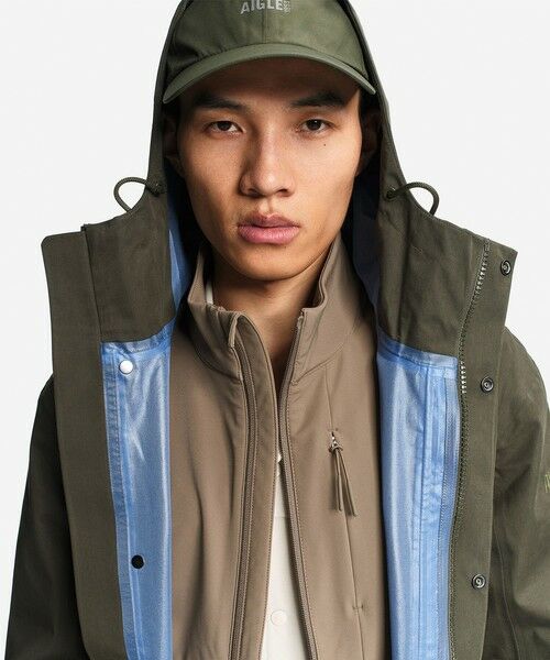AIGLE / エーグル その他アウター | 透湿防水 3レイヤー テクニカルコットン フーデッドジャケット | 詳細3