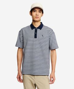 AIGLE / エーグル ポロシャツ | 吸水速乾 テクスチャードストライプ 半袖ポロシャツ