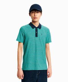 AIGLE / エーグル ポロシャツ | 吸水速乾 テクスチャードストライプ 半袖ポロシャツ