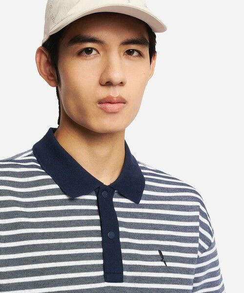 AIGLE / エーグル ポロシャツ | 吸水速乾 テクスチャードストライプ 半袖ポロシャツ | 詳細3