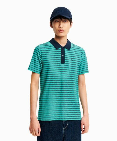 AIGLE / エーグル ポロシャツ | 吸水速乾 テクスチャードストライプ 半袖ポロシャツ | 詳細4