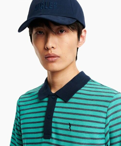 AIGLE / エーグル ポロシャツ | 吸水速乾 テクスチャードストライプ 半袖ポロシャツ | 詳細6