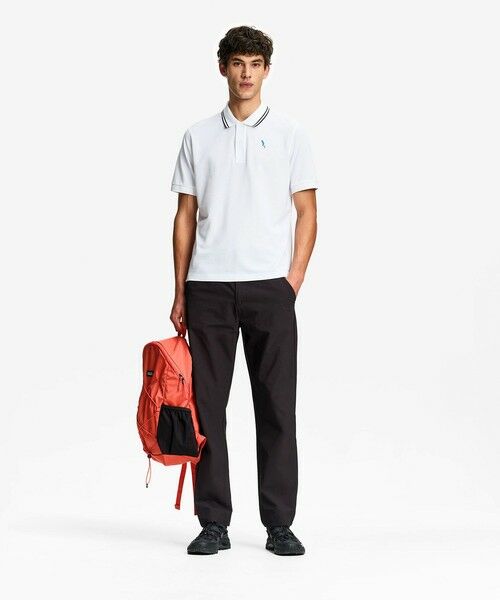 AIGLE / エーグル ポロシャツ | 吸水速乾 ワンポイントロゴ刺繍 襟ダブルストライプ ピケポロシャツ | 詳細11