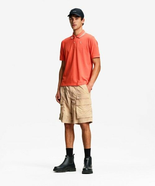 AIGLE / エーグル ポロシャツ | 吸水速乾 ワンポイントロゴ刺繍 襟ダブルストライプ ピケポロシャツ | 詳細16