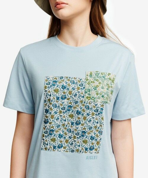 AIGLE / エーグル Tシャツ | 【LIBERTY】抗菌防臭 吸水速乾 パッチワーク半袖Tシャツ | 詳細2