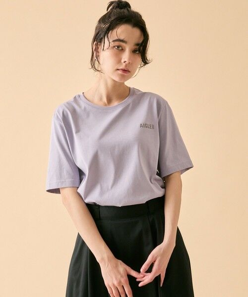 AIGLE / エーグル Tシャツ | 吸水速乾 ロゴプリント半袖Tシャツ | 詳細8