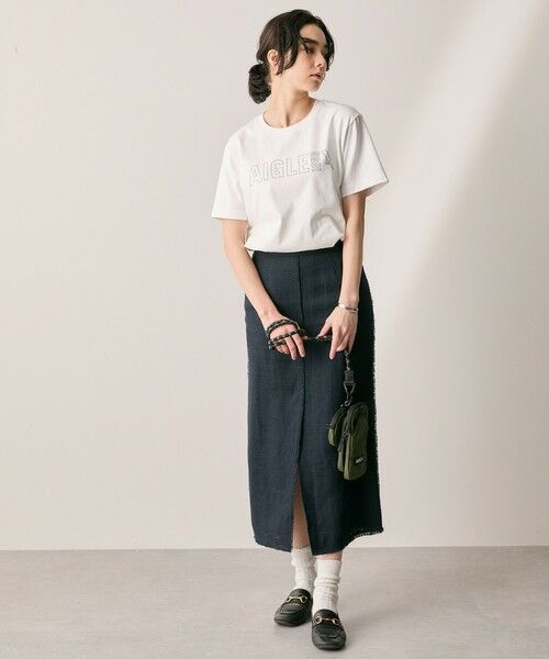 AIGLE / エーグル Tシャツ | オーガニックコットン ロゴプリント 半袖Tシャツ / ユニセックス | 詳細3