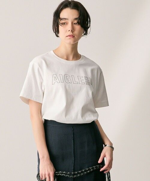 AIGLE / エーグル Tシャツ | オーガニックコットン ロゴプリント 半袖Tシャツ / ユニセックス | 詳細1