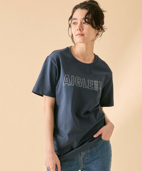 AIGLE / エーグル Tシャツ | オーガニックコットン ロゴプリント 半袖Tシャツ / ユニセックス | 詳細11