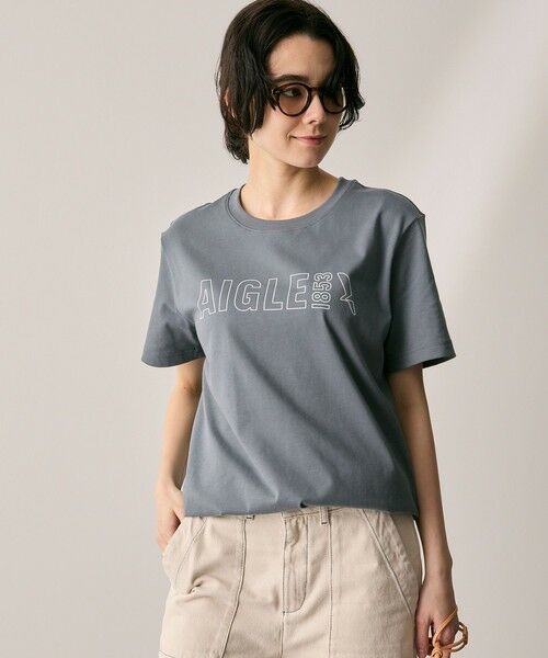 AIGLE / エーグル Tシャツ | オーガニックコットン ロゴプリント 半袖Tシャツ / ユニセックス | 詳細13