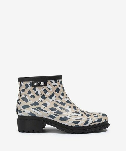 AIGLE / エーグル レインシューズ | フルフィール ロー プリント ラバーブーツ（ベージュ）