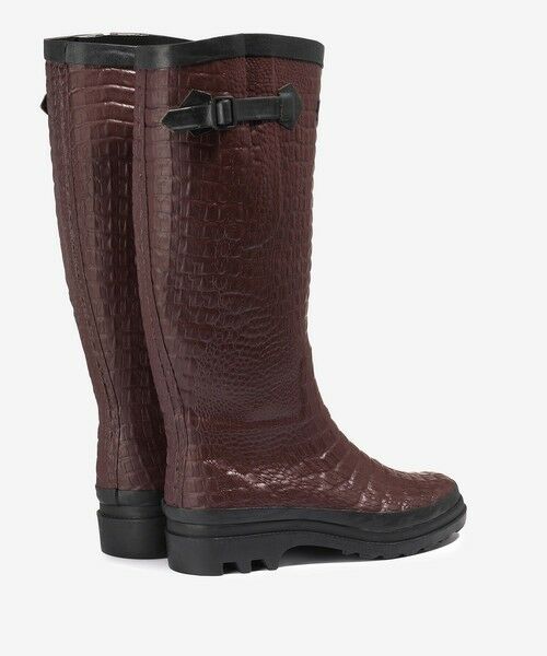 AIGLE / エーグル レインシューズ | エーグランティーヌ クロコダイル調 ラバーロングブーツ | 詳細7