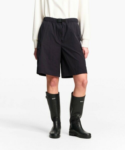 AIGLE / エーグル ショート・ハーフ・半端丈パンツ | 吸水速乾 UVカット テクニカルバミューダショーツ(ブラック)