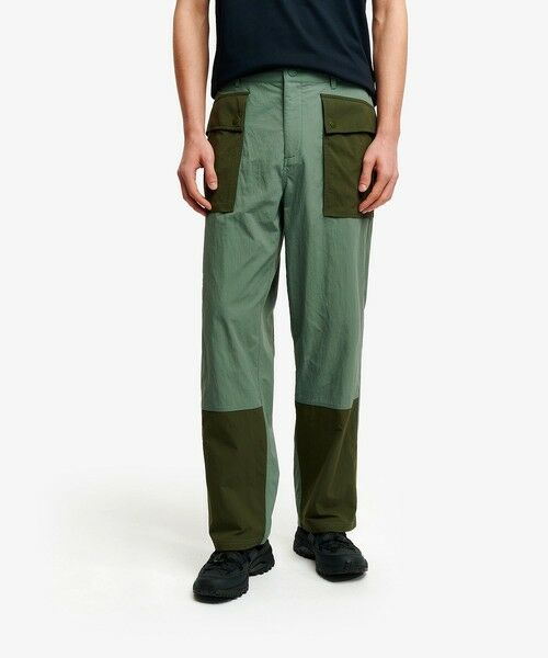 AIGLE / エーグル カーゴパンツ | 撥水 UVカット CORDURA アクティブテック バイカラーパッチポケットパンツ(モスグリーン)