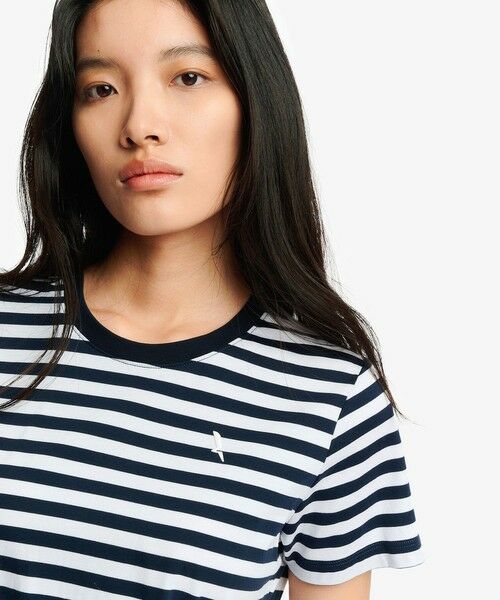 AIGLE / エーグル Tシャツ | UVカット ピマコットン マリニエールボーダー半袖Tシャツ | 詳細3
