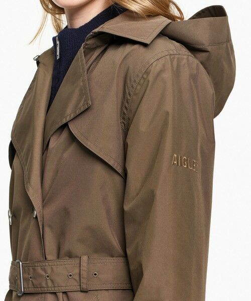 AIGLE / エーグル トレンチコート | 防水 防風 透湿 GORE-TEX ゴアテックス2レイヤー ミドル丈トレンチコート | 詳細5