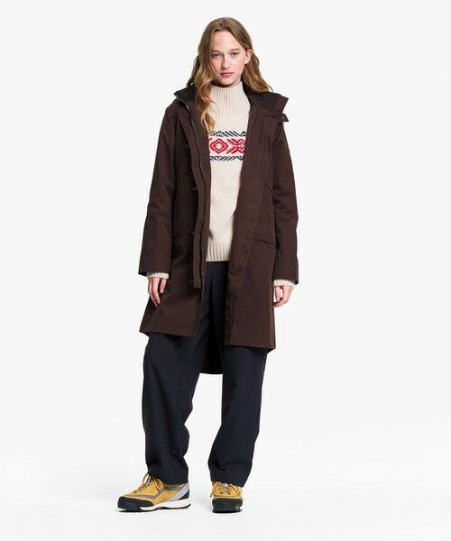 AIGLE / エーグル その他アウター | 透湿防水 トラペーズ ベルベットロングコート | 詳細1
