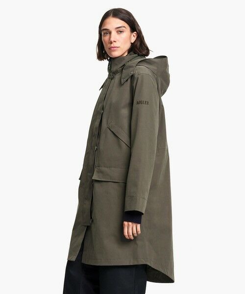 AIGLE / エーグル その他アウター | 透湿防水 トラペーズ ベルベットロングコート（ダークグリーン）