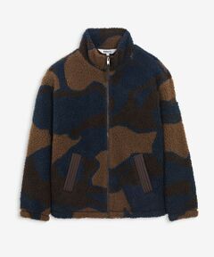 AIGLE / エーグル ブルゾン | ネイビージャカード シェルパフリースブルゾン