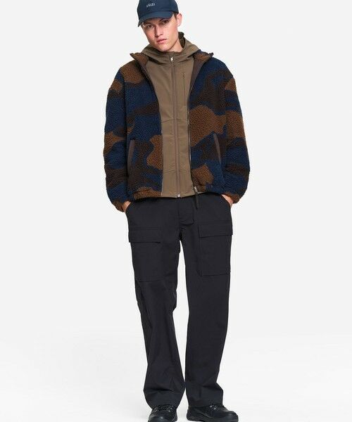 AIGLE / エーグル ブルゾン | ネイビージャカード シェルパフリースブルゾン | 詳細1