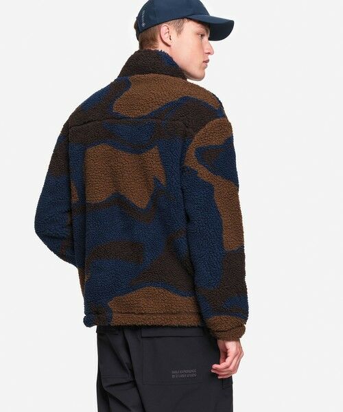 AIGLE / エーグル ブルゾン | ネイビージャカード シェルパフリースブルゾン | 詳細4