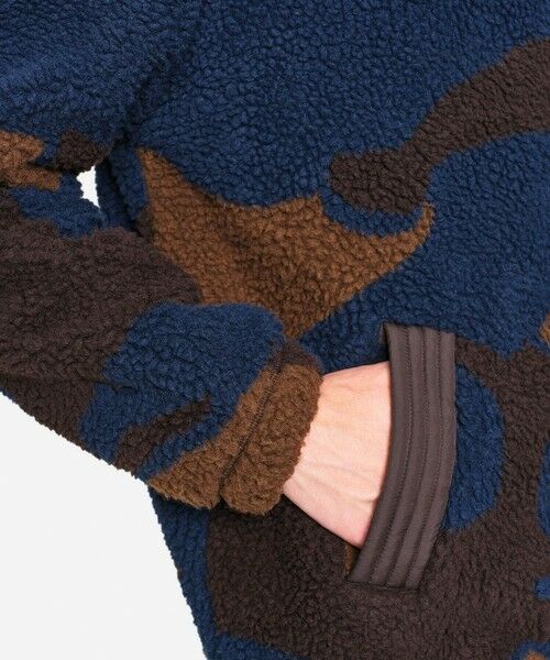 AIGLE / エーグル ブルゾン | ネイビージャカード シェルパフリースブルゾン | 詳細6