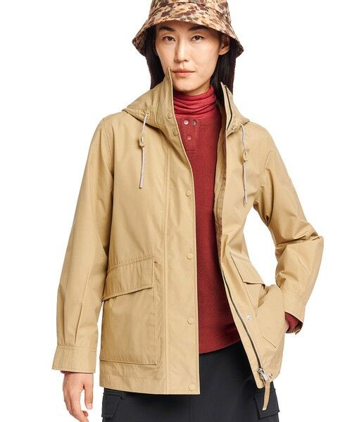 AIGLE / エーグル その他アウター | GORE-TEX ゴアテックス 防水 防風 透湿 2レイヤー フィッシュテールフーデッドジャケット(ベージュ)