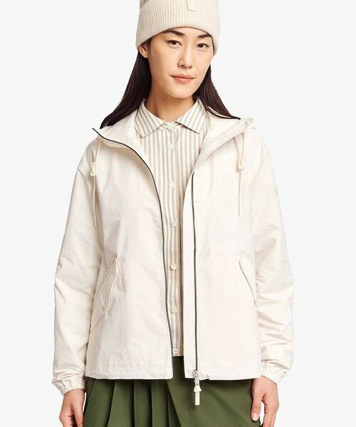 AIGLE / エーグル ブルゾン | 形状回復 ソロテックス 撥水 UVカットライトウェイトフーデッドジャケット(ホワイト)