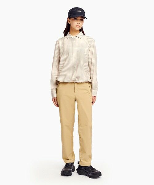 AIGLE / エーグル シャツ・ブラウス | 吸水速乾 ストライプ 裾絞り プリーツ入りバックヨーク ロングスリーブシャツ | 詳細2