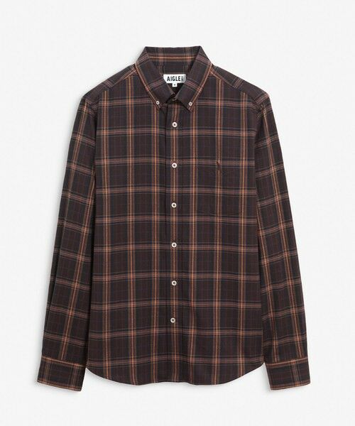 AIGLE / エーグル シャツ・ブラウス | コットン フランネルチェックシャツ ボタンダウンシャツ | 詳細6