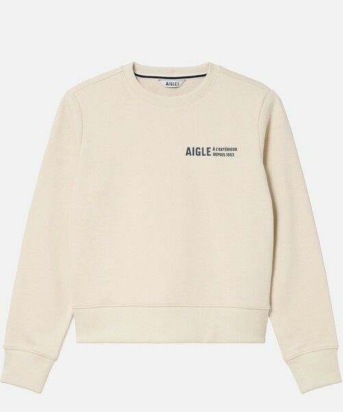 AIGLE / エーグル スウェット | フレンチテリー クルーネック ワンポイントロゴスウェット | 詳細4