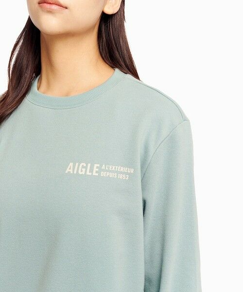AIGLE / エーグル スウェット | フレンチテリー クルーネック ワンポイントロゴスウェット | 詳細12