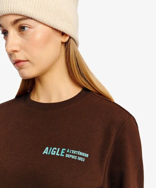 AIGLE / エーグル スウェット | フレンチテリー クルーネック ワンポイントロゴスウェット | 詳細20